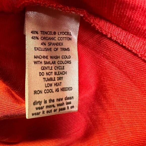 Horny Toad Women’s Size Medium Ruched Knee Length Dress coral Red Casual Stretch - Picture 5 of 10